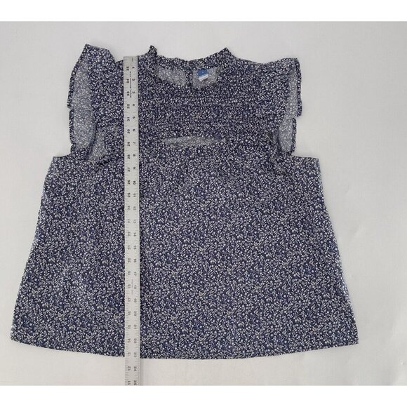Old Navy Peek A Boo Floral Ruffle Sleeve‎ Blouse Size M, Boho, Cottage, Coquette - Picture 8 of 9
